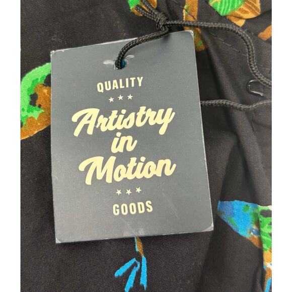 Artistry in Motion Men's Night Island Flamingo Button Down Shirt Size Medium NEW - Picture 6 of 7